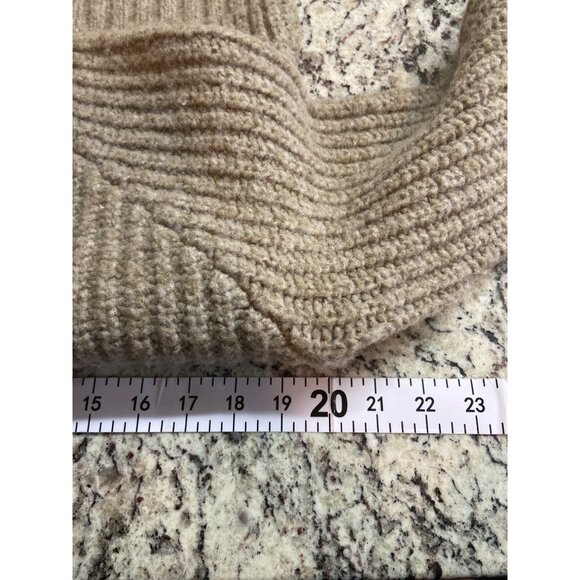 Old Navy XL Beige Wool Blend Ribbed Knit Turtleneck Sweater Chunky Cozy 90s Y2K - Picture 6 of 7